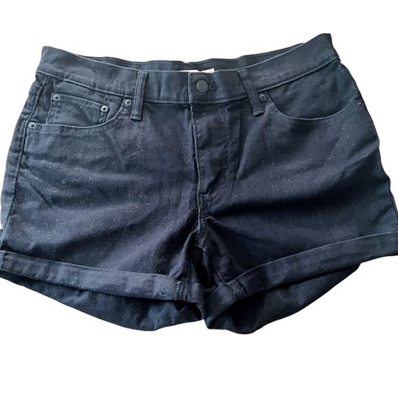 Women's Levi's® Mid-Length Jean Shorts Black Size 32 - Picture 3 of 11